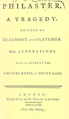 Philaster by Francis Beaumont