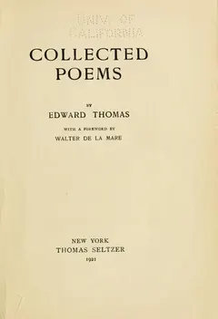 Poems by Edward Thomas