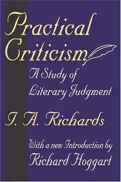 Practical criticism by I. A. Richards