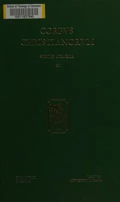 Refutationes Duo Operis Gregorii Palamae Cui Titulus Dialogus Inter Orthodoxum Et (Corpus Christianorum) (Greek Edition) by Gregorios Akindynos