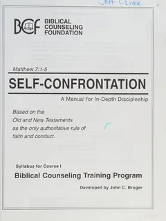 Self-Confrontation by John C. Broger