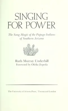 Singing for power by Underhill, Ruth Murray