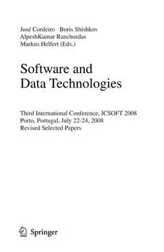 Software and Data Technologies by José Cordeiro