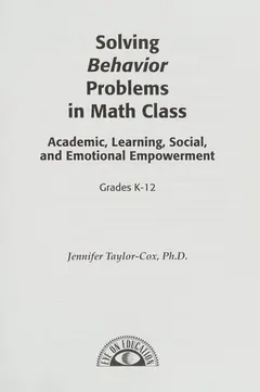 Solving behavior problems in math class by Jennifer Taylor-Cox