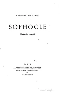 Sophocle by Sophocles