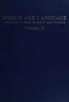 Speech and Language by Norman Lass