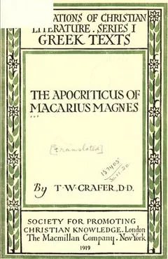 The Apocriticus by Macarius Magnes
