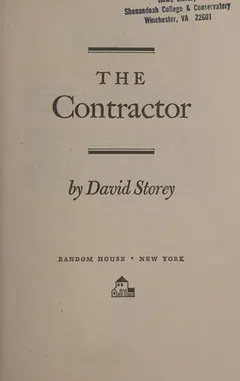The contractor by David Storey