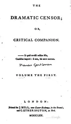 The dramatic censor by Francis Gentleman
