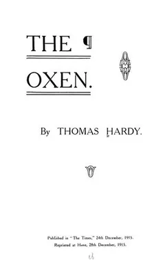 The oxen by Thomas Hardy
