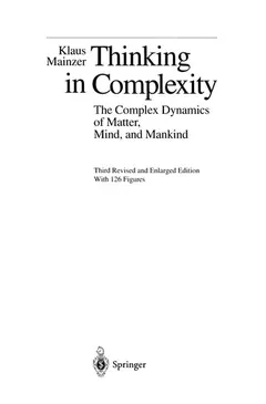 Thinking in Complexity by Klaus Mainzer