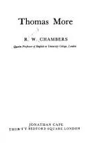 Thomas More by R. W. Chambers