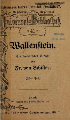 Wallenstein by Friedrich Schiller