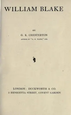 William Blake by Gilbert Keith Chesterton