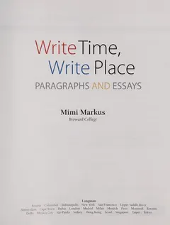 Write time, write place by Mimi Markus