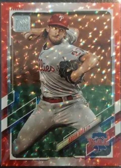 Aaron Nola [Red] #537 2021 Topps Baseball