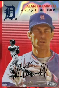 Alan Trammell [Red Lava Refractor] #490 2023 Topps Chrome Platinum Anniversary Baseball