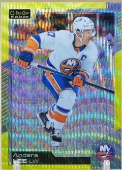 Anders Lee [Neon Yellow Surge] #53 2020 O Pee Chee Platinum Hockey
