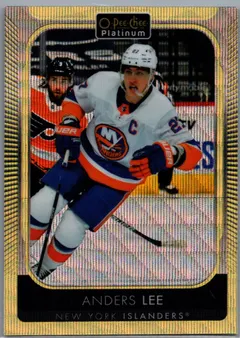 Anders Lee [Neon Yellow Surge] #70 2021 O Pee Chee Platinum Hockey