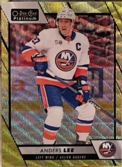 Anders Lee [Neon Yellow Surge] #72 2023 O Pee Chee Platinum Hockey