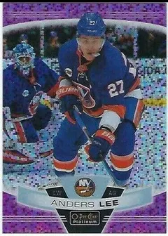 Anders Lee [Violet Pixels] #44 2019 O Pee Chee Platinum Hockey