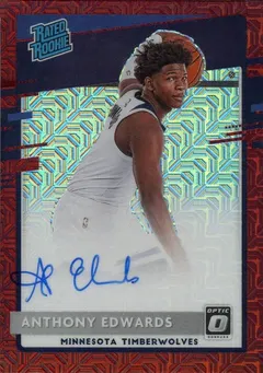 Anthony Edwards [Autograph Choice] #151 2020 Panini Donruss Optic Basketball