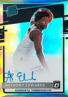 Anthony Edwards [Autograph Holo] #151 2020 Panini Donruss Optic Basketball