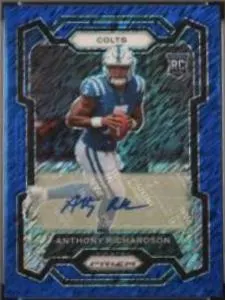 Anthony Richardson [Autograph Blue Shimmer] #343 2023 Panini Prizm Football