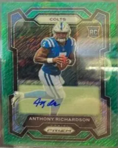 Anthony Richardson [Autograph Green Shimmer] #343 2023 Panini Prizm Football