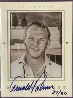 Arnold Palmer #GG-AP 2001 Upper Deck Gallery Autograph Golf