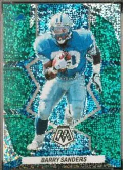 Barry Sanders [Green Sparkle] #206 2022 Panini Mosaic Football