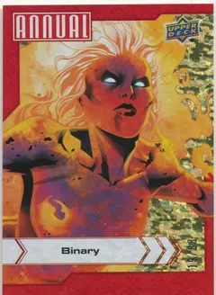 Binary [Gold Linearity] #5 2022 Upper Deck Annual Marvel