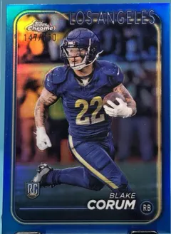 Blake Corum [Blue Refractor] #219 2024 Topps Chrome Football