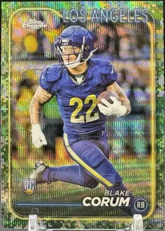 Blake Corum [Camo Wave Refractor] #219 2024 Topps Chrome Football