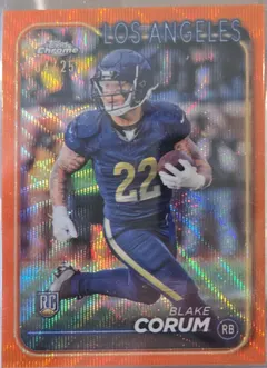 Blake Corum [Orange Wave] #219 2024 Topps Chrome Football