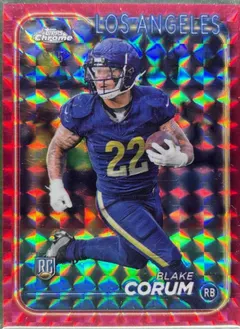 Blake Corum [Red Geometric] #219 2024 Topps Chrome Football