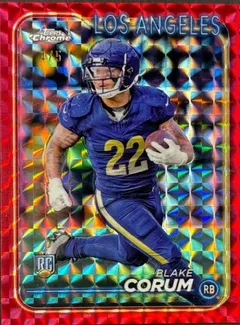 Blake Corum [Red Refractor] #219 2024 Topps Chrome Football