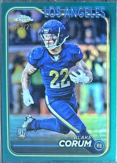 Blake Corum [Teal Refractor] #219 2024 Topps Chrome Football