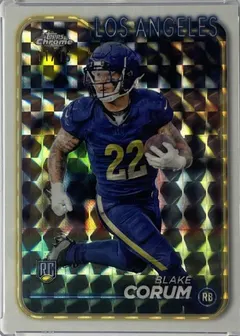 Blake Corum [White Geometric] #219 2024 Topps Chrome Football