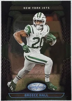 Breece Hall [Black Mirror] #77 2025 Panini Certified Football