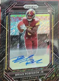 Brian Robinson Jr. [Autograph Green Shimmer] #321 2022 Panini Prizm Football