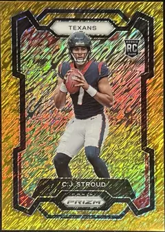 C. J. Stroud [Gold Shimmer] #339 2023 Panini Prizm Football