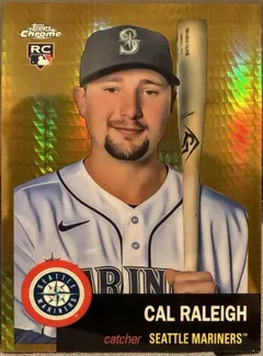 Cal Raleigh [Gold Prism Refractor] #237 2022 Topps Chrome Platinum Anniversary Baseball