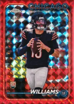 Caleb Williams [Red Geometric] #202 2024 Topps Chrome Football