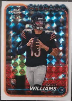 Caleb Williams [White Geometric] #202 2024 Topps Chrome Football