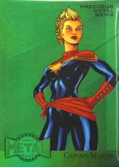 Captain Marvel [Green] #7 2015 Fleer Retro Metal Marvel