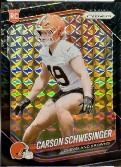 Carson Schwesinger [Black Finite] #384 2025 Panini Prizm Football