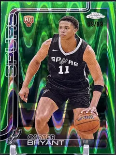 Carter Bryant [Green Refractor] #264 2025 Topps Chrome Basketball