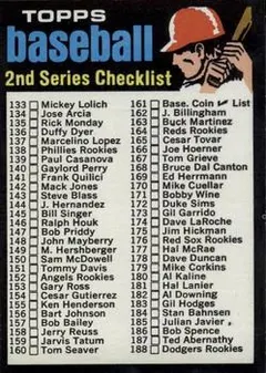 Checklist 133-263 #123 1971 Topps Baseball