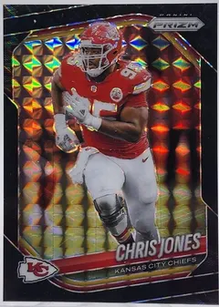 Chris Jones [Black Finite] #113 2025 Panini Prizm Football